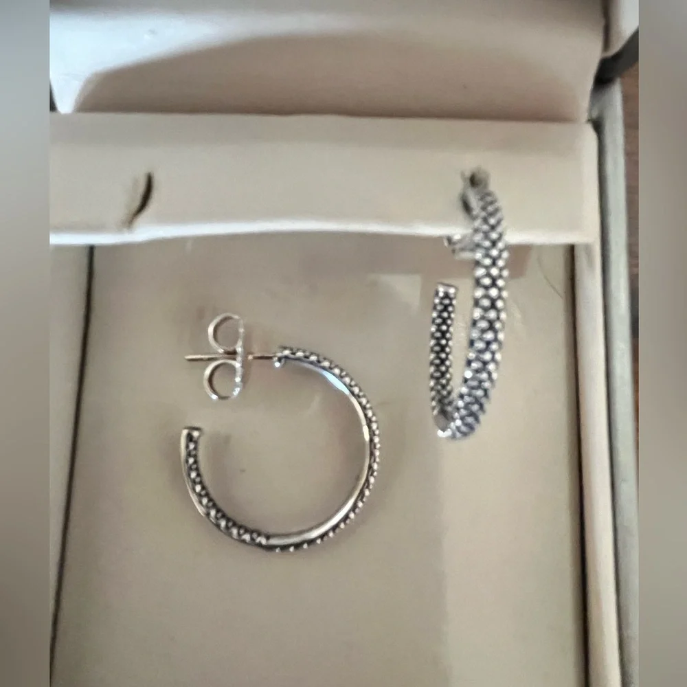 LAGOS Signature Caviar Beaded Hoop Earrings - Picture 3 of 8